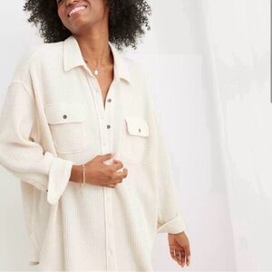 Aerie lumber Jane waffle shirt